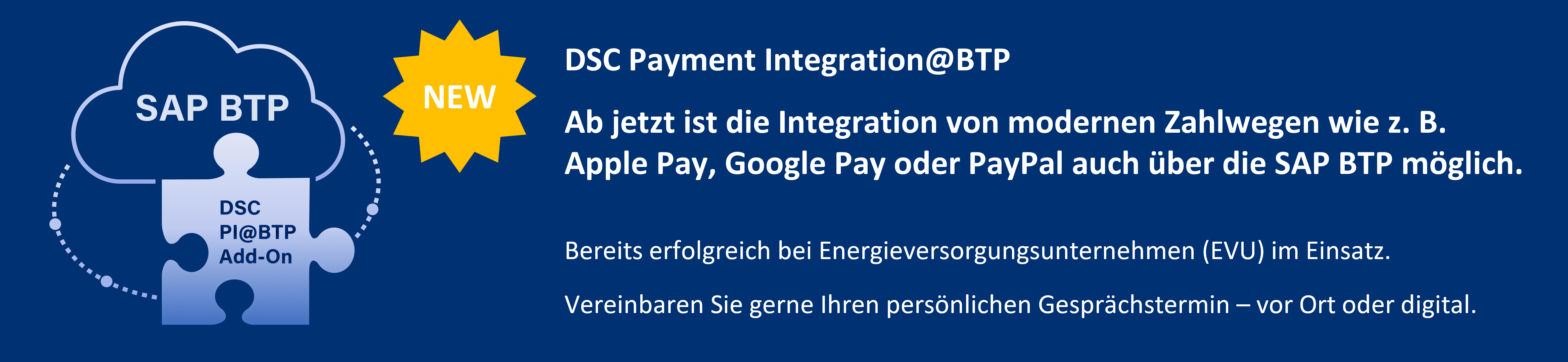 Terminvereinbarung DSC Payment Integration@BTP