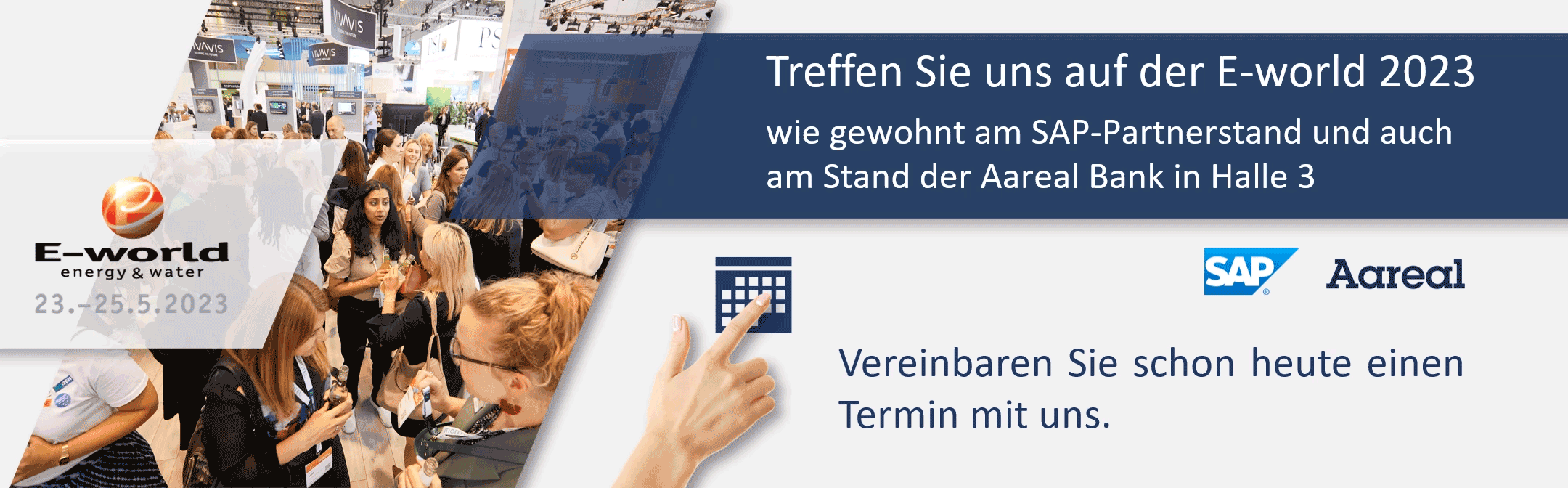 DSC GmbH - Treffen Sie uns auf der E-world 2023 wie gewohnt am SAP-Partnerstand und auch am Stand der Aareal Bank in Halle 3